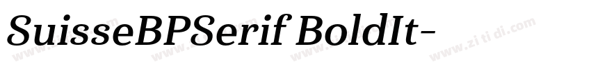 SuisseBPSerif BoldIt字体转换
